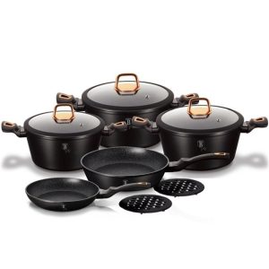 10-Piece Cookware Set Black Rose Edition - BH/1645