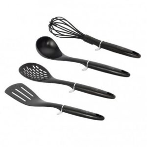 4-Piece Kitchen Tool Set Black Silver Edition - GL/6217