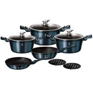 10-Piece Cookware Set Metallic Line Aquamarine Edition - BH/1884