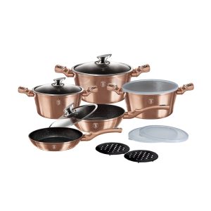 13-Piece Cookware Set Rose Gold Edition - BH/7029