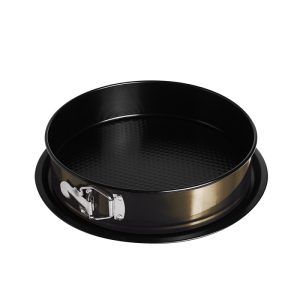 Round Springform Cake Tin Metallic Line Shiny Black Edition - BH/6808