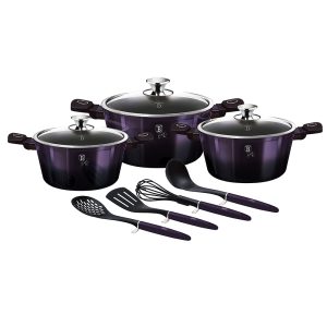 10-Piece Cookware Set Purple Eclipse Collection - BH/7141
