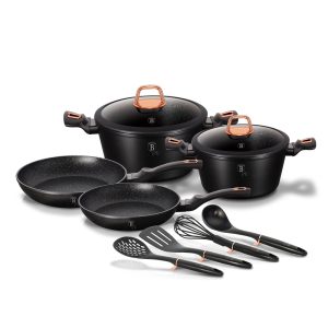 10-Piece Cookware Set Black Rose Edition - BH/6149