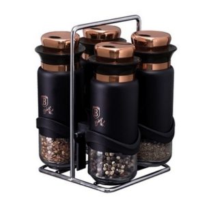 5-Piece Spice Jars Black Rose Edition - BH/1999