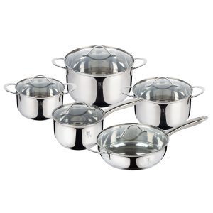 10-Piece Cookware Set Silver Jewellery Collection - BH/6660